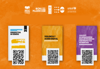 Imagen de la portadas de las tres guías para periodistas desarrolladas por las agencias y la REG