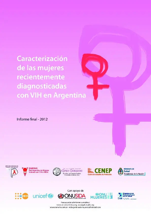 Caracterización de las mujeres recientemente diagnosticadas con VIH en Argentina