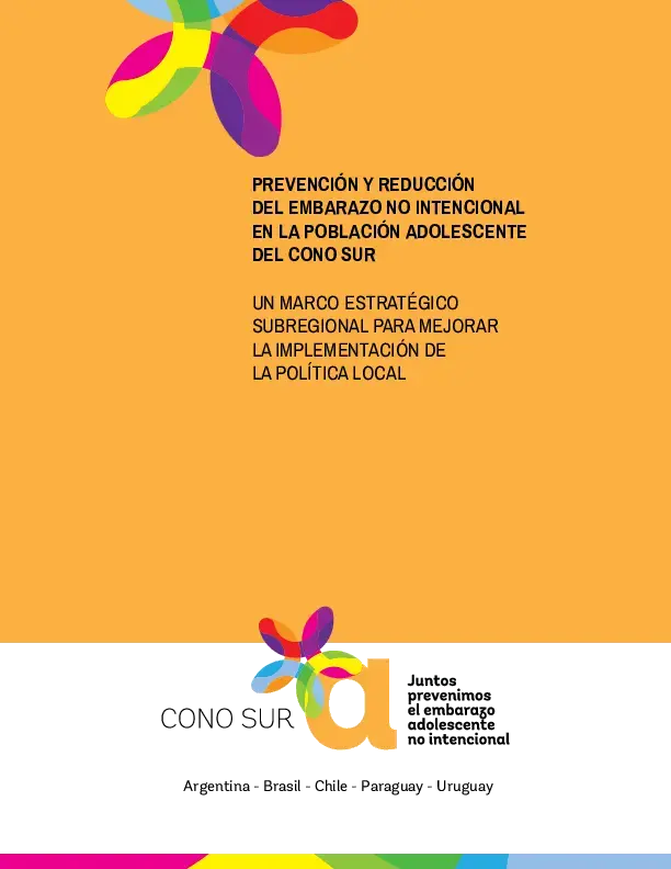 Prevención y reducción del embarazo no intencional en la población adolescente del Cono Sur