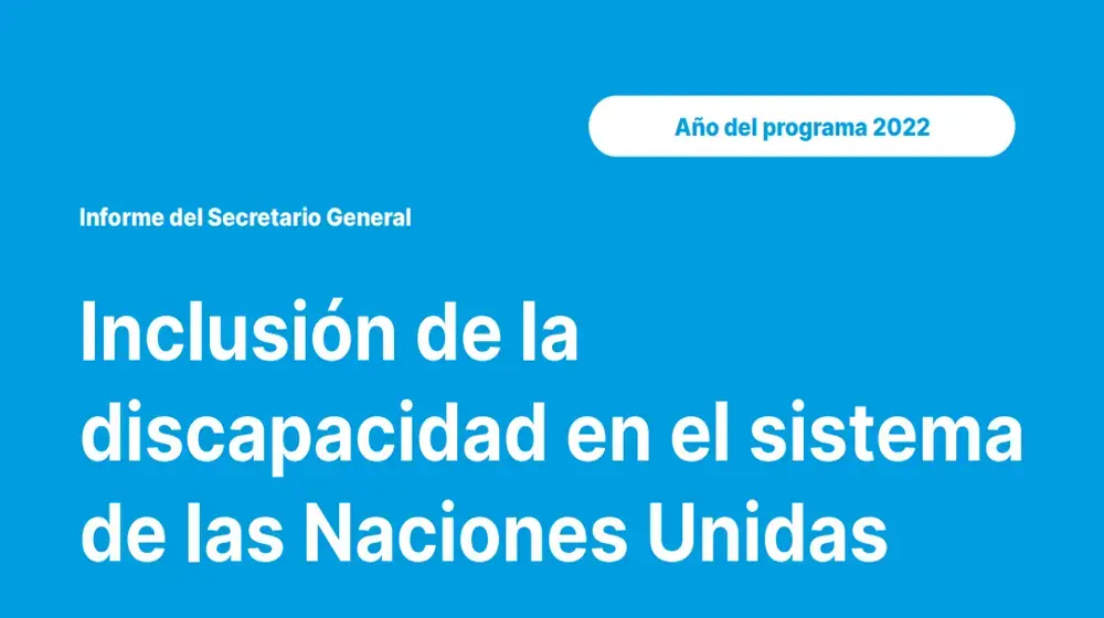 Estrategia de las Naciones Unidas para la inclusión de la discapacidad